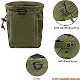 Сумка скидання магазину Oxford навісний тактичний MOLLE-підсумок для скидання магазинів тактична Олива, фото 4