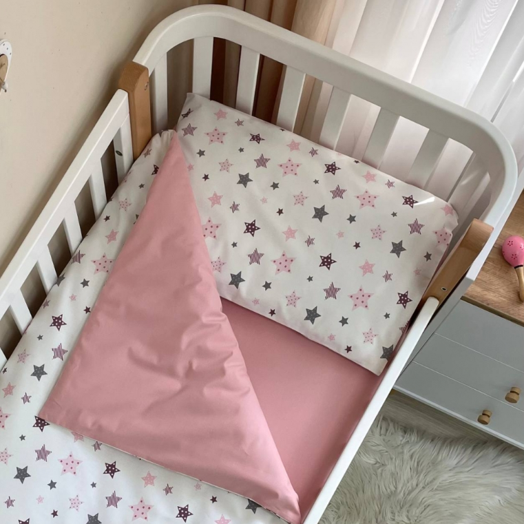 Дитяча постільна білизна Baby Dream Stars пудра