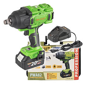 Гайковерт акумуляторний безщітковий 1600 Нм Procraft PWA82 в кейсі