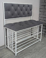 Банкетка, поличка для взуття зі спинкою Сандал 80см