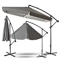 Консольна парасоля складна Werona 3,5 м сіра