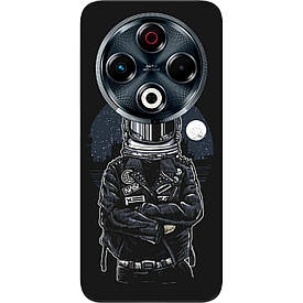 Чохол силіконовий Case для Tecno Spark 30 4G (KL6) з картинкою Космонавт і місяць