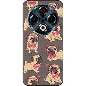 Бампер силіконовий Case для Tecno Spark 30 4G (KL6) з малюнком Мопсики