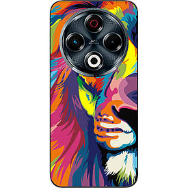 Бампер силіконовий Case для Tecno Spark 30 4G (KL6) з малюнком Яскравий лев