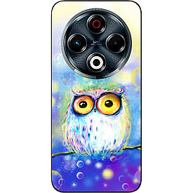 Бампер силіконовий Case для Tecno Spark 30 4G (KL6) з малюнком Совонька