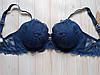 Мереживний бюстгальтер з ущільненою чашкою синій Leilieve 6408, фото 3
