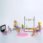 "Фантазія" ляльковий будиночок NestWood для Барбі, м'ятний + вітальня, фото 10