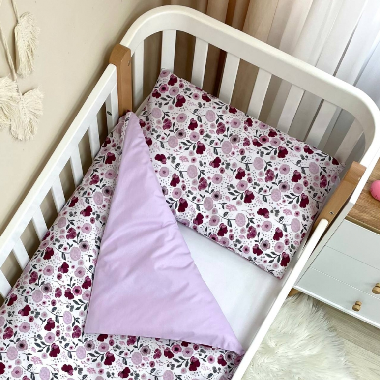 Дитяча постільна білизна Baby Mix Ліла квіти