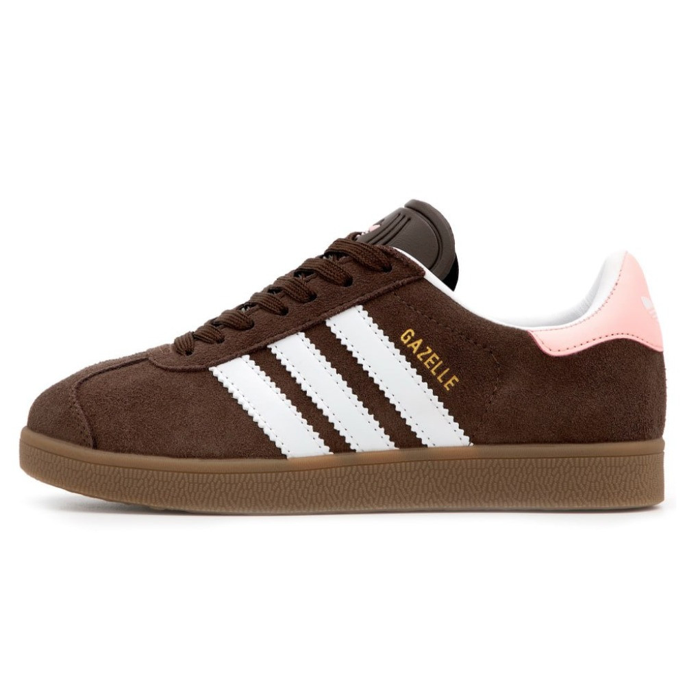 Жіночі кросівки Adidas Gazelle Brown White Pink IF3233, замшеві адідас газелі газель коричневі