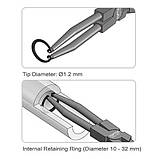 Круглогубці для зняття стопорних кілець Extra Long (стискання прямі) TOPTUL DCBJ1383, фото 3