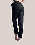 Штани чорні жіночі з високою посадкою Жіночі літні штани прямі звужені з кишенями, фото 3