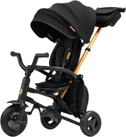 Велосипед дитячий Qplay Nova+ Rubber Exclusive Складаний Триколісний Gold (S700-13Nova+RubberGold), фото 1