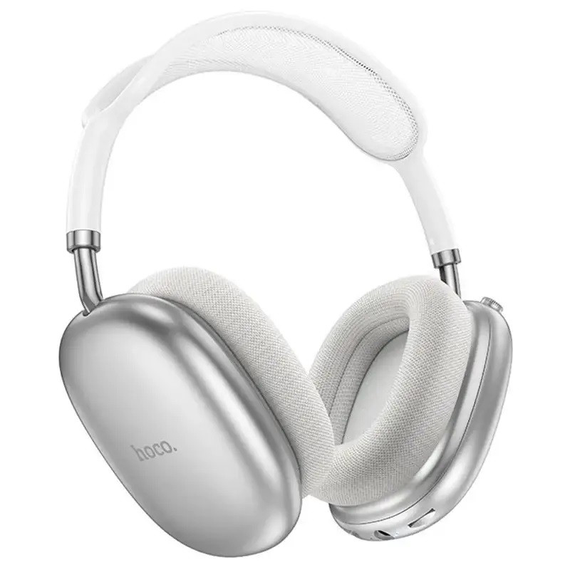 Навушники накладні Hoco W55 з мікрофоном BT5.4 AUX TF 90h Silver White, фото 1