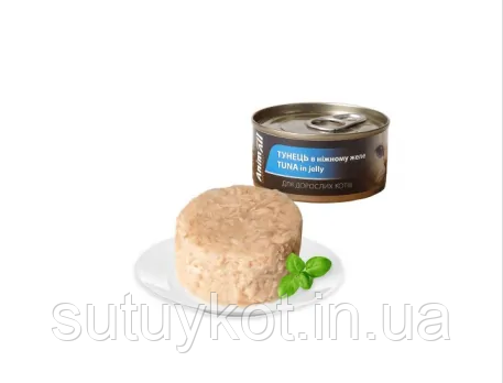 AnimAll вологий консервований корм для кішок тунець в ніжному желе 85 г, фото 1