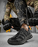 Чоловічі тактичні кросівки весна/літо поліція чорні полегшені, Кросівки всу сітка літні дихаючі камуфл