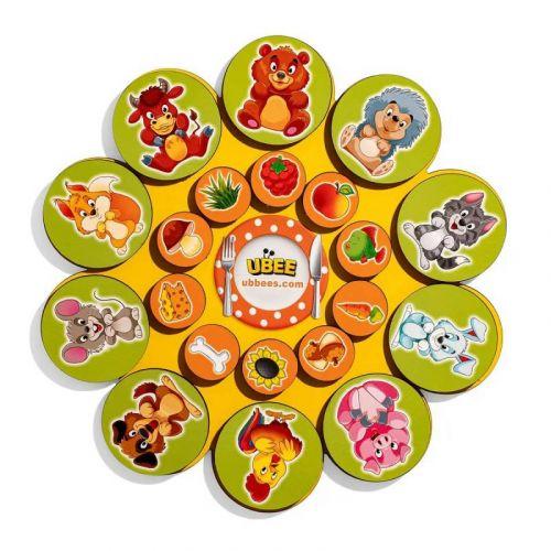 Дерев'янна Гра на липучках "Хто що їсть?", фото 1