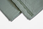 Постільна білизна Saheser Stonewashed Ranforce 200 х 220 см Jasmin Yesil, фото 4