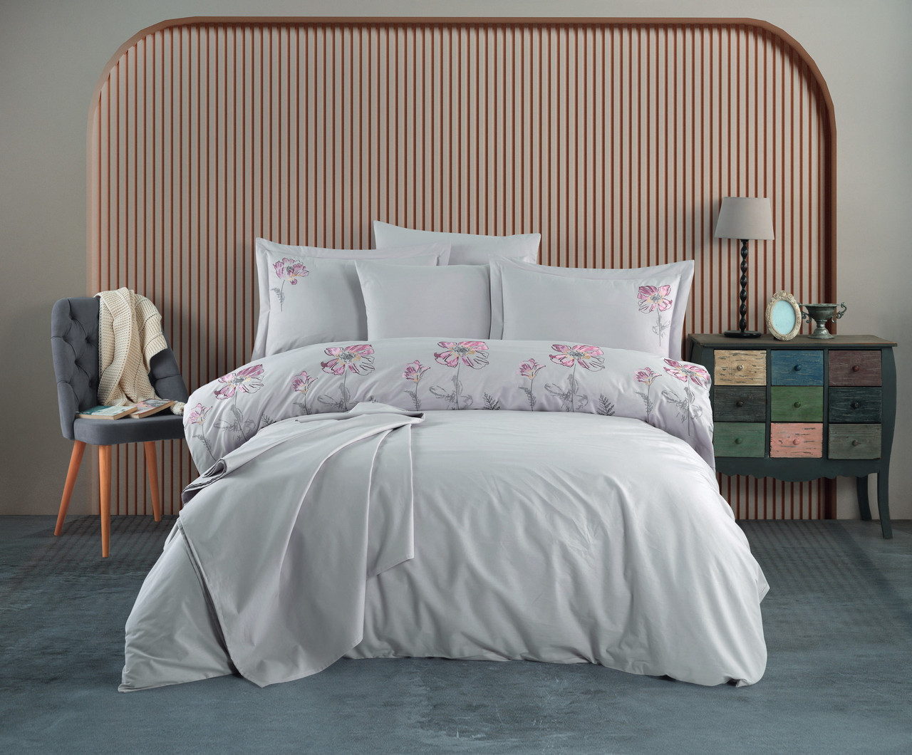 Постільна білизна Maribor Elegance Poplin 200 х 220 см Glory Gri
