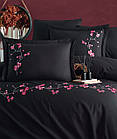 Постільна білизна Maribor Elegance Poplin 200 х 220 см Sakura Siyah, фото 3