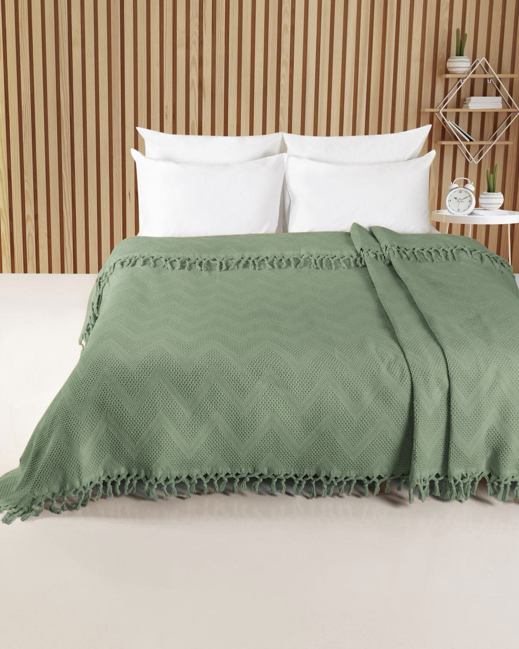 Покривало Saheser Zick - Zack 220 х 240 см. Yesil