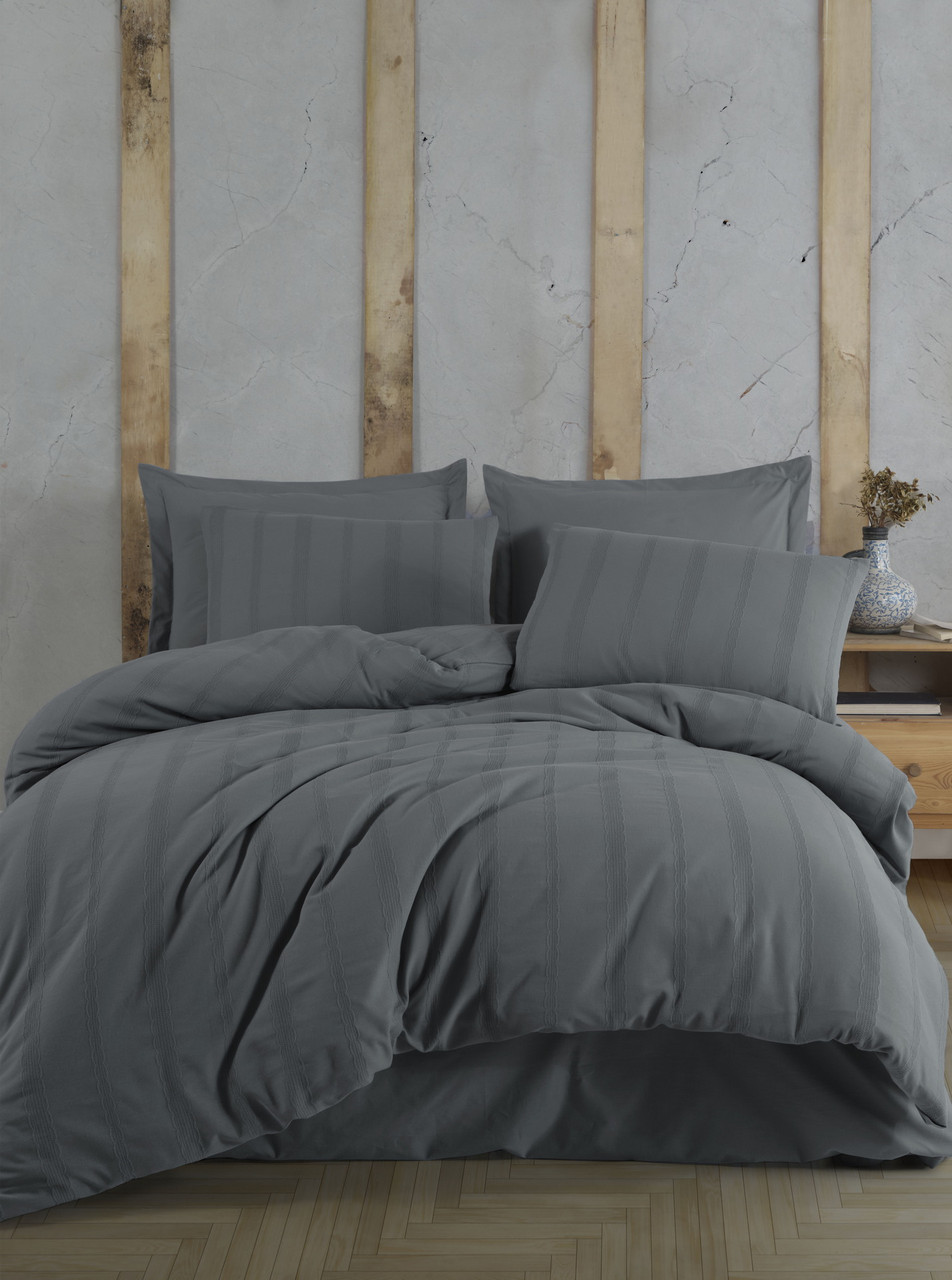 Постільна білизна Saheser Muslin 200 х 220 см Aura Antrasit
