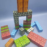 Дитячий конструктор магнітний Майнкрафт Magnetic Blocks Minecraft Магнітні кубики 118 блоків + 8 фігурок, фото 3