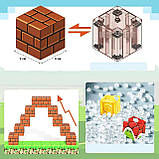 Дитячий конструктор магнітний Майнкрафт Magnetic Blocks Minecraft Магнітні кубики 118 блоків + 8 фігурок, фото 4