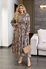 Плаття жіноче довге шифонове 542/1 Розміри 50- 64