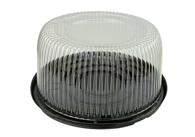 Пластикова упаковка 23см для торту, чорний (20шт)