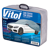 Тент автом. CC13402 М сірий з підкладкою PEVA+Non PP Cotton/432х165х119 к.з.