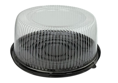 Пластикова упаковка 28см для торту, чорний (20шт/уп)