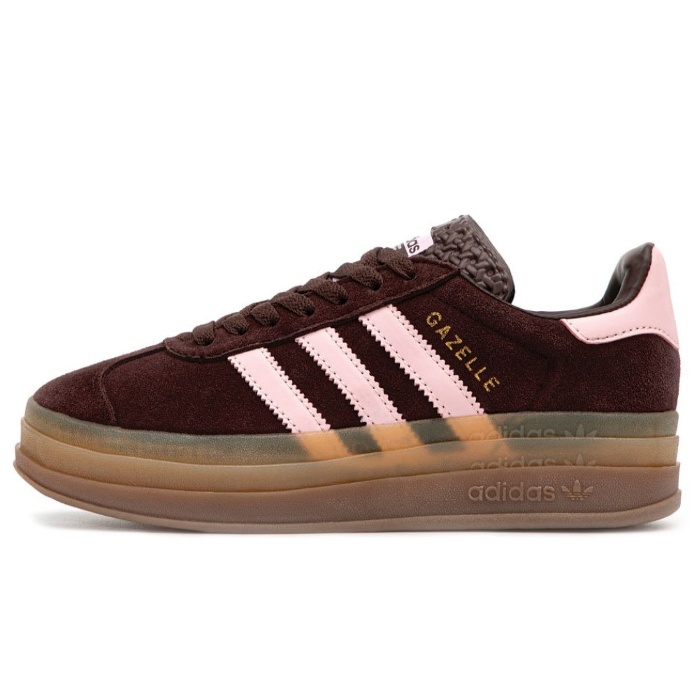 Жіночі кросівки Adidas Gazelle Bold Platform Icey Pink Auburn JI0326-40 Brown замшеві адідас газелі болд коричневі газель