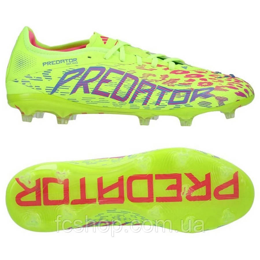 Футбольні бутси Adidas Predator Pro FG JH6467, Салатовий, Розмір (EU) — 39 1/3