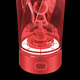 Шейкер спортивний електричний VOLTRX VortexBoost 600 мл. Tritan Red, фото 7