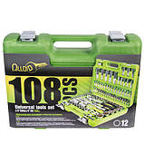 Універсальний набір інструменту 1/4" & 1/2", 108 предметів. (12 гран.) Alloid, фото 6