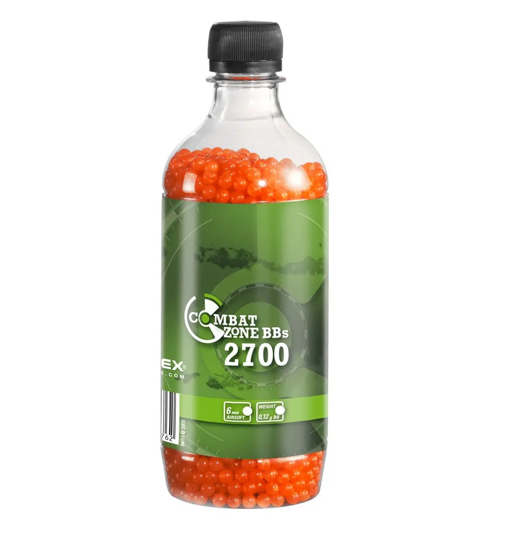 Страйкбольні кульки Umarex Combat Zone BB 6 мм, 0,12 g, 2700 шт пляшка orange 2.5456