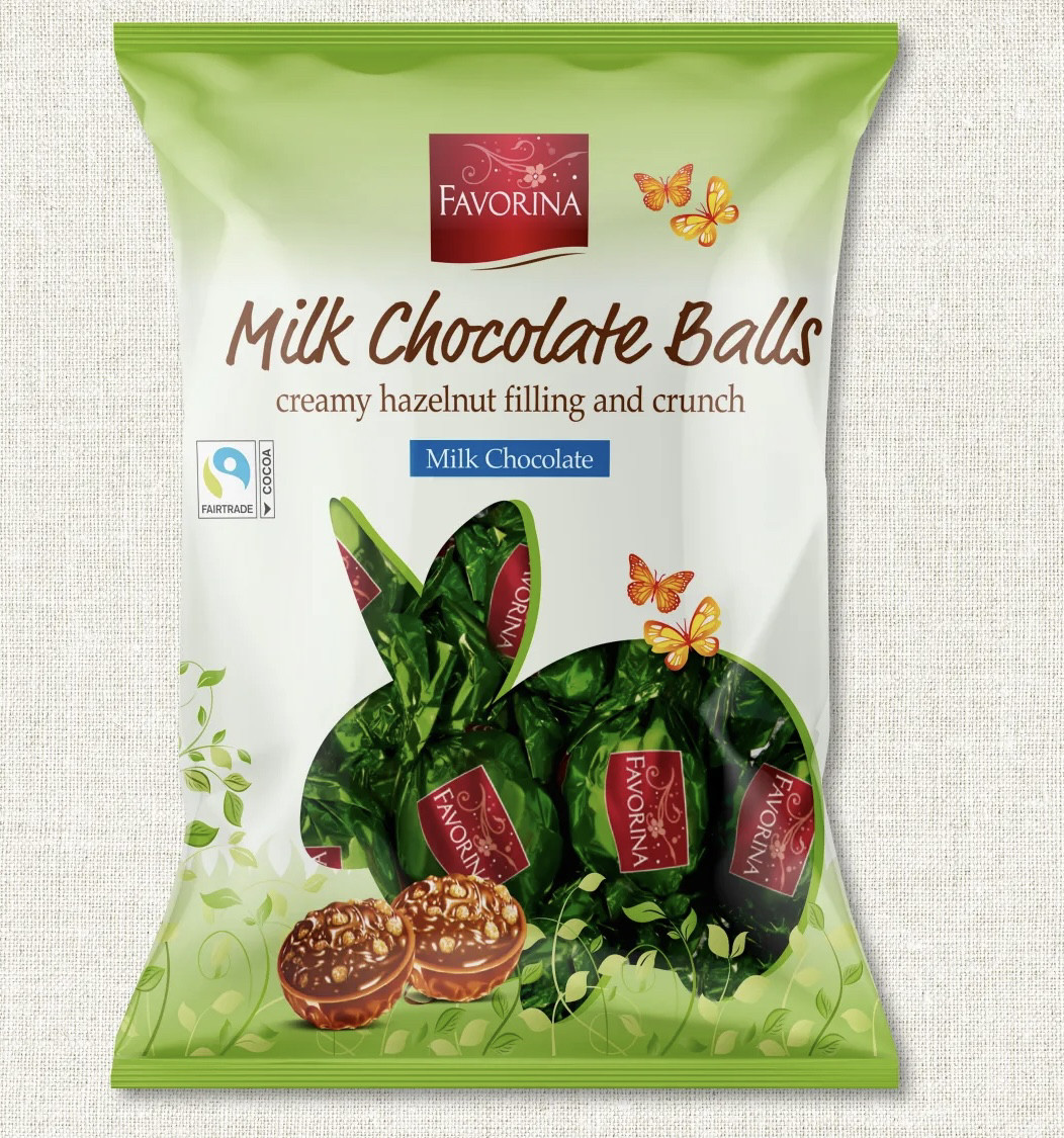 Favorina Pralines Цукерки Праліне з горіховим кремом і рисовими кульками 200g, фото 1