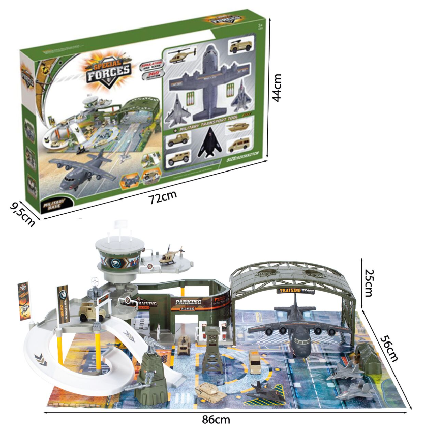 Іграшковий набір Військова база дитяча  Аеропорт з літаками та автомобілями