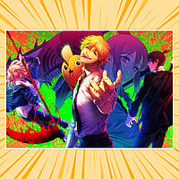 Плакат А3 Аніме Chainsaw man Людина-Бензопила 003