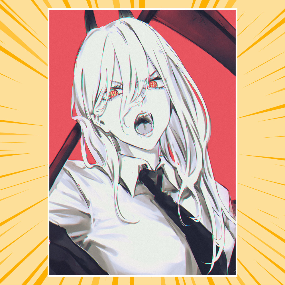 Плакат А3 Аніме Chainsaw man Людина-Бензопила 009
