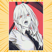 Плакат А3 Аніме Chainsaw man Людина-Бензопила 009
