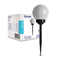 Ґрунтовий світлодіодний світильник Feron PL120 6500 K на сонячній батареї чорний