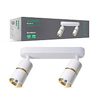 Накладний поворотний світильник Ardero ML312-2 BAMBOO під лампу біле золото