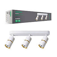 Накладний поворотний світильник Ardero ML312-3 BAMBOO під лампу біле золото