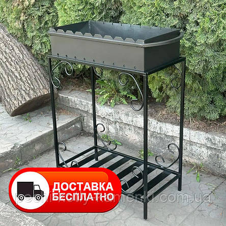 Мангал 9 шампурів 3 мм на дровниці (М9-3D), фото 1