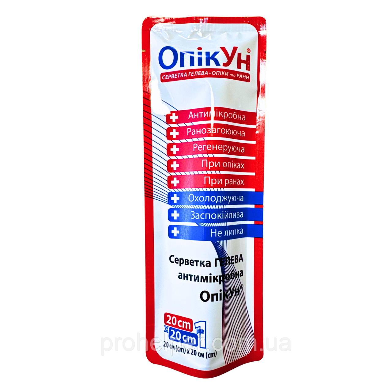 Протиопікова гелева серветка 20 × 20 см, фото 1