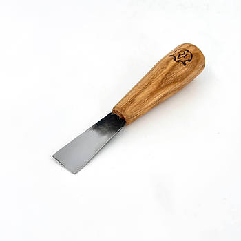 Коротка полога стамеска 20мм Адольфа Юр'єва для геометричного різьблення по дереву