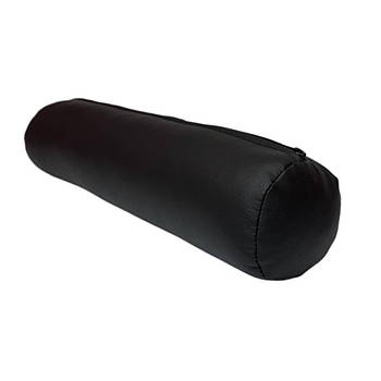 Валик з екошкіри для кушетки та масажного столу, розмір 45*12*12, колір чорний