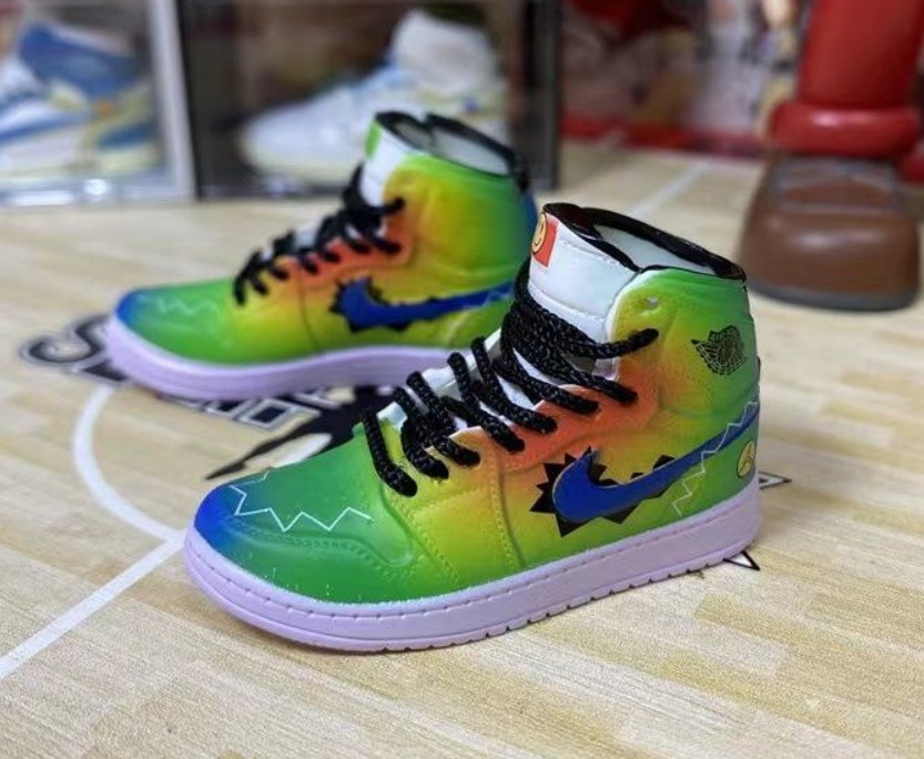 Міні взуття фінгер шузи Nike AIR Jordan у пластиковому кейсі Різнокольорові, фото 1
