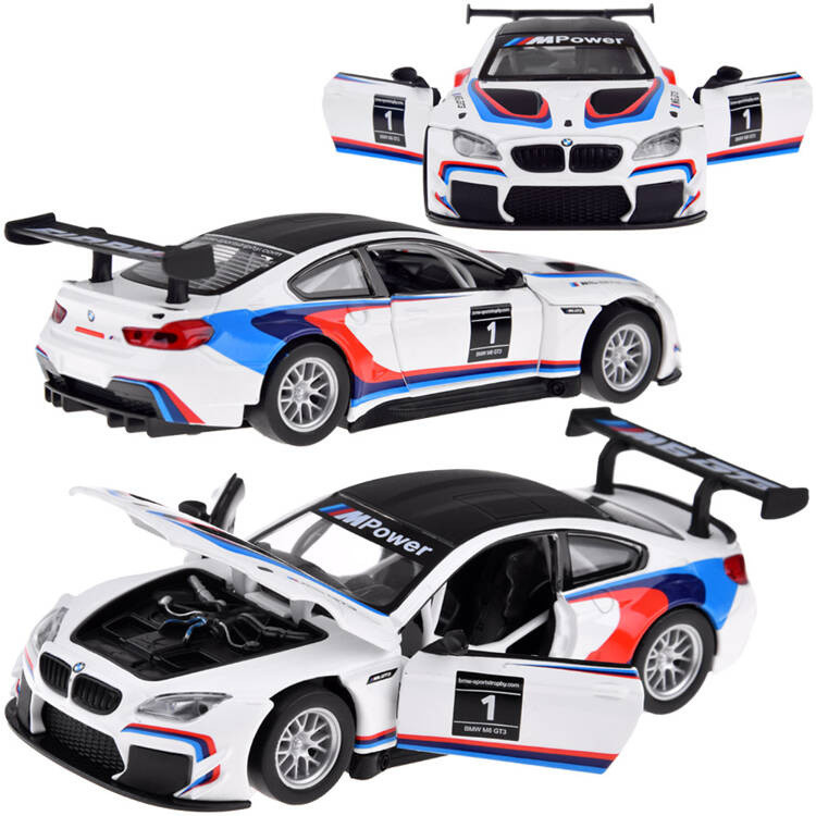 BMW M6 GT3 металева спортивна модель автомобіля масштаб 1:32 світло звук ZA4613